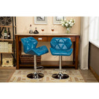 Tabouret de bar pivotant en similicuir capitonné, jaune/rouge/bleu/blanc/noir/gris, lot de 2