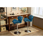 Tabouret de bar pivotant en similicuir capitonné, jaune/rouge/bleu/blanc/noir/gris, lot de 2