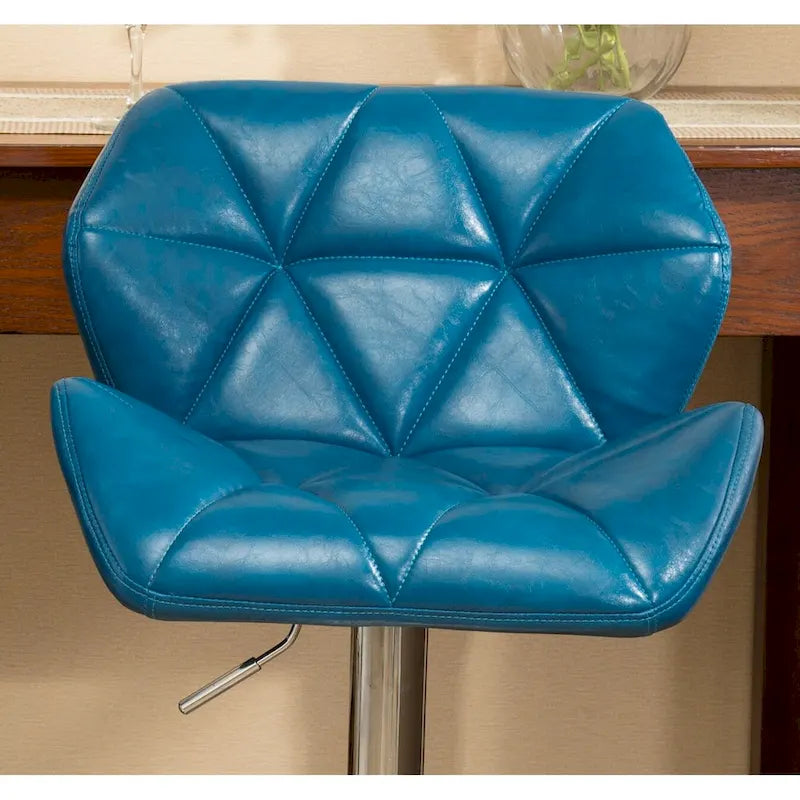 Tabouret de bar pivotant en similicuir capitonné, jaune/rouge/bleu/blanc/noir/gris, lot de 2