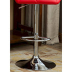 Tabouret de bar pivotant en similicuir capitonné, jaune/rouge/bleu/blanc/noir/gris, lot de 2