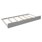 Lit de repos en rotin blanc/gris avec lit gigogne et armoire de rangement, jumeau/double, 2 couchages