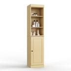 Meuble de rangement haut en bois massif avec étagères réglables – Disponible en 12 couleurs