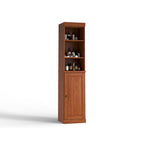 Meuble de rangement haut en bois massif avec étagères réglables – Disponible en 12 couleurs