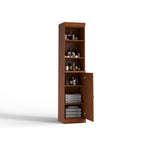 Meuble de rangement haut en bois massif avec étagères réglables – Disponible en 12 couleurs