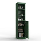 Meuble de rangement haut en bois massif avec étagères réglables – Disponible en 12 couleurs