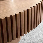 Table basse ronde à pied de 43 po – Noyer / Frêne Naturel / Noir Mat