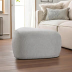 Pouf triangulaire en chenille gris clair/bleu/sable/vert/gris, 1 personne