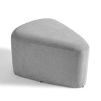 Pouf triangulaire en chenille gris clair/bleu/sable/vert/gris, 1 personne