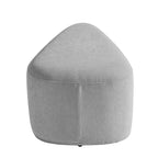 Pouf triangulaire en chenille gris clair/bleu/sable/vert/gris, 1 personne