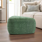 Pouf triangulaire en chenille gris clair/bleu/sable/vert/gris, 1 personne