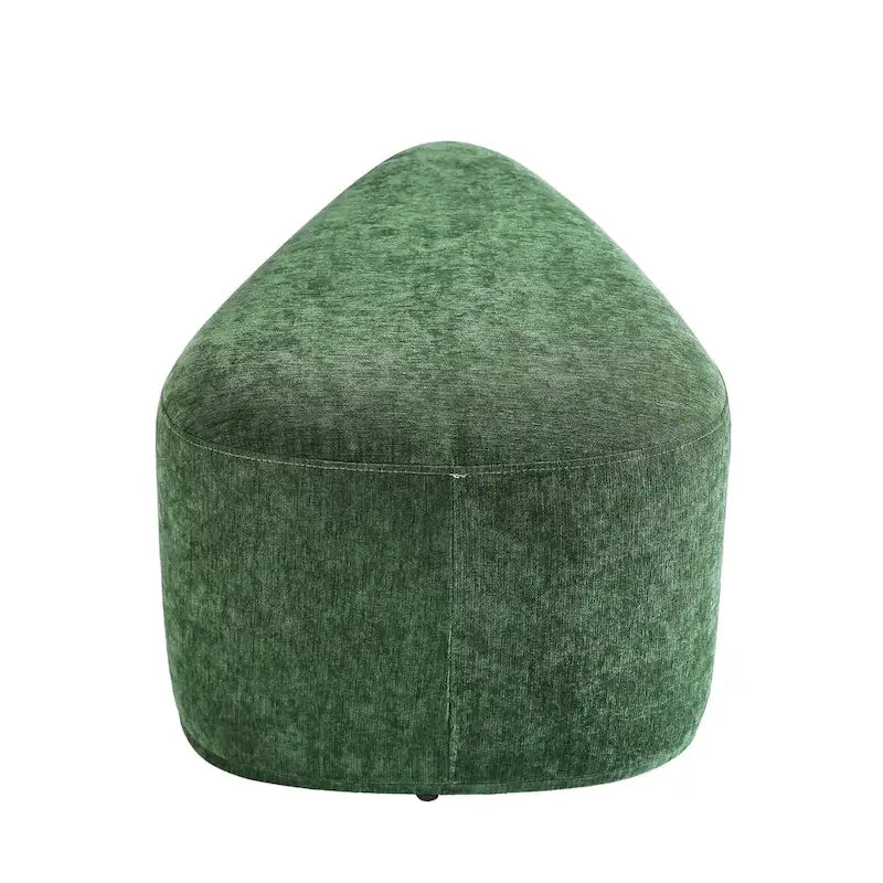 Pouf triangulaire en chenille gris clair/bleu/sable/vert/gris, 1 personne