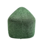 Pouf triangulaire en chenille gris clair/bleu/sable/vert/gris, 1 personne