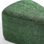 Pouf triangulaire en chenille gris clair/bleu/sable/vert/gris, 1 personne