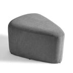 Pouf triangulaire en chenille gris clair/bleu/sable/vert/gris, 1 personne