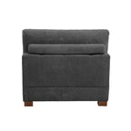 Fauteuil d'appoint sans accoudoirs en velours côtelé, multicolore, 1 place