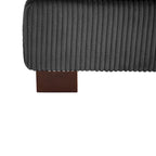 Fauteuil d'appoint sans accoudoirs en velours côtelé, multicolore, 1 place