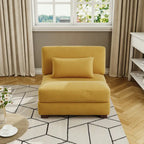 Fauteuil d'appoint sans accoudoirs en velours côtelé, multicolore, 1 place