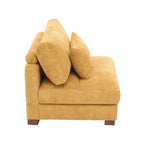 Fauteuil d'appoint sans accoudoirs en velours côtelé, multicolore, 1 place