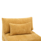 Fauteuil d'appoint sans accoudoirs en velours côtelé, multicolore, 1 place