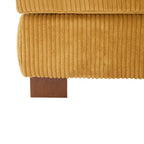 Fauteuil d'appoint sans accoudoirs en velours côtelé, multicolore, 1 place