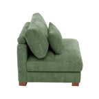 Fauteuil d'appoint sans accoudoirs en velours côtelé, multicolore, 1 place