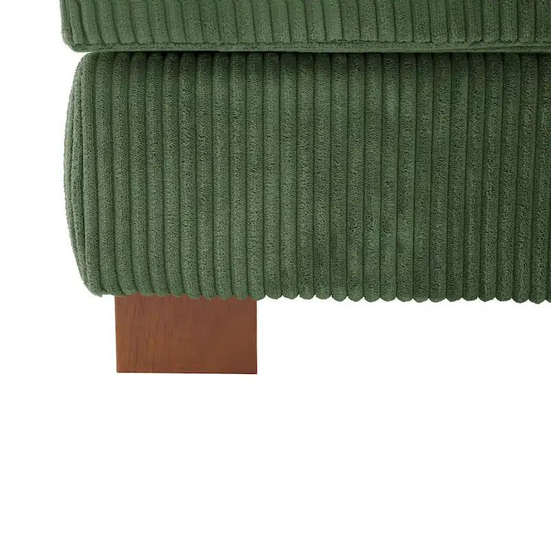 Fauteuil d'appoint sans accoudoirs en velours côtelé, multicolore, 1 place