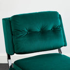 Fauteuil d'appoint sans accoudoirs en velours – Siège unique, plusieurs coloris