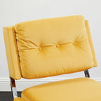 Fauteuil d'appoint sans accoudoirs en velours – Siège unique, plusieurs coloris
