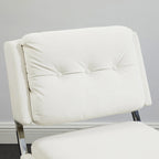 Fauteuil d'appoint sans accoudoirs en velours – Siège unique, plusieurs coloris