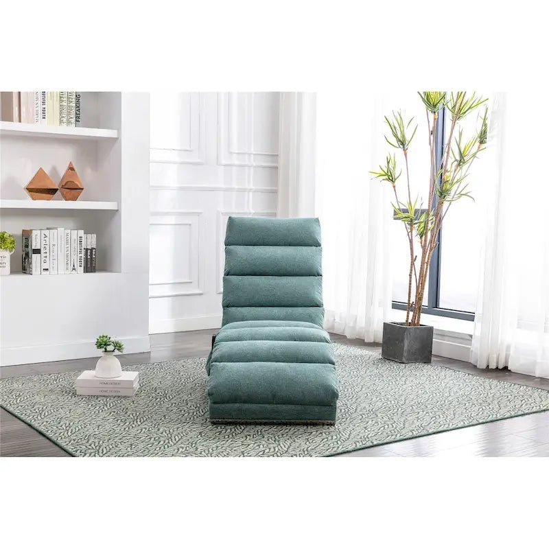 Chaise longue inclinable en lin multicolore – Simple, 11 coloris