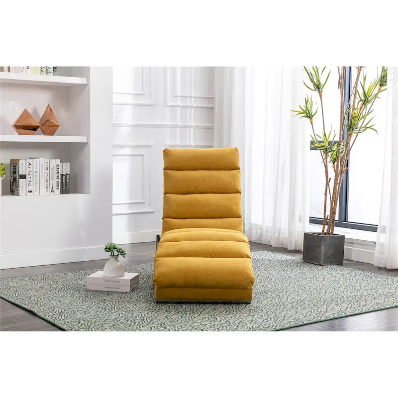 Chaise longue inclinable en lin multicolore – Simple, 11 coloris