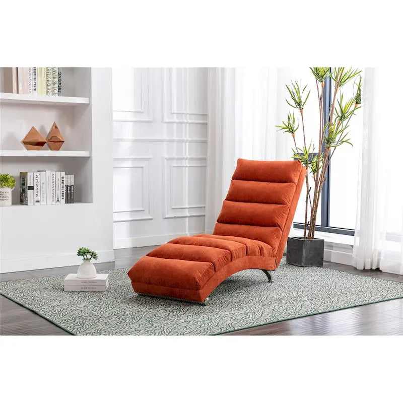 Chaise longue inclinable en lin multicolore – Simple, 11 coloris