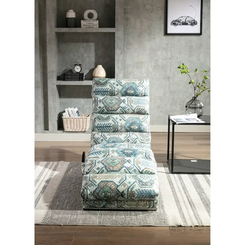 Chaise longue inclinable en lin multicolore – Simple, 11 coloris