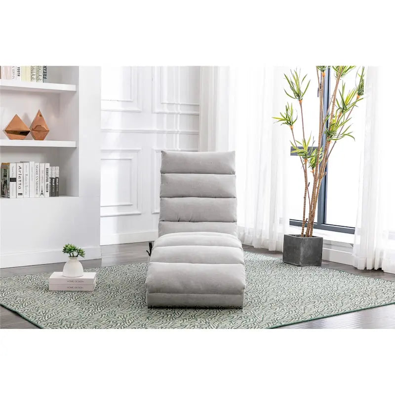 Chaise longue inclinable en lin multicolore – Simple, 11 coloris