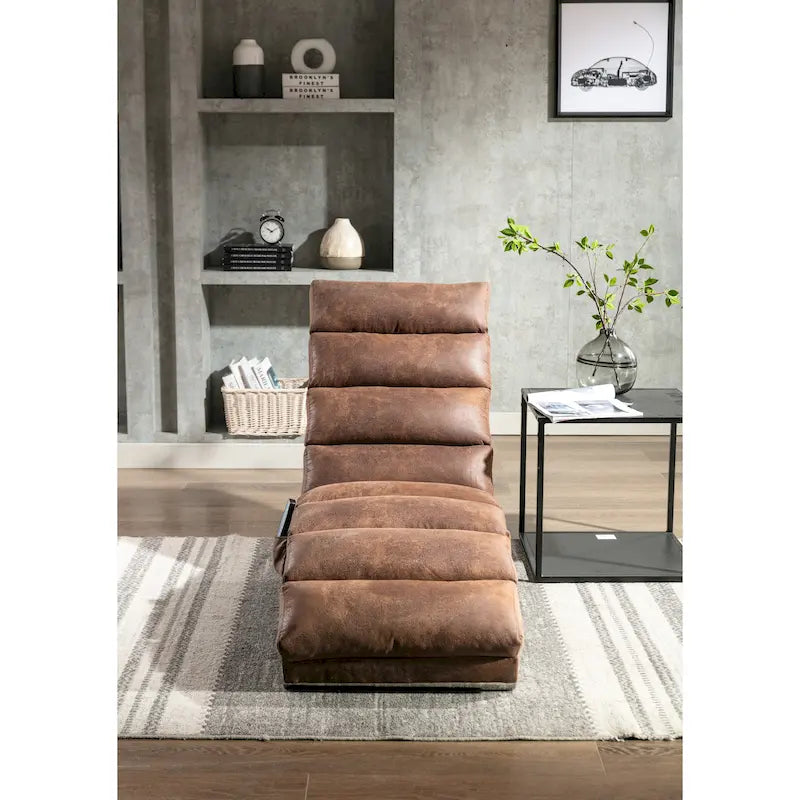 Chaise longue inclinable en lin multicolore – Simple, 11 coloris