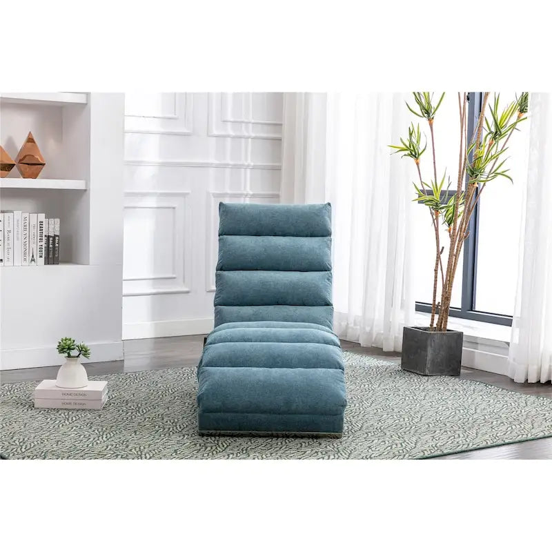 Chaise longue inclinable en lin multicolore – Simple, 11 coloris