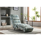 Chaise longue inclinable en lin multicolore – Simple, 11 coloris