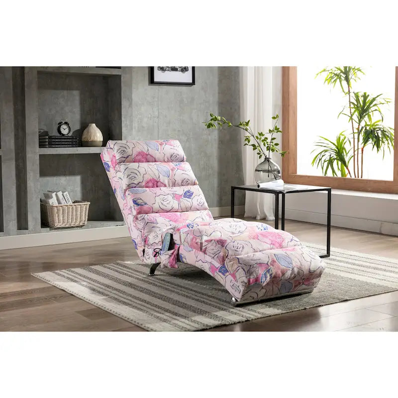 Chaise longue inclinable en lin multicolore – Simple, 11 coloris