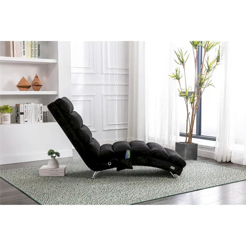 Chaise longue inclinable en lin multicolore – Simple, 11 coloris