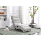 Chaise longue inclinable en lin multicolore – Simple, 11 coloris