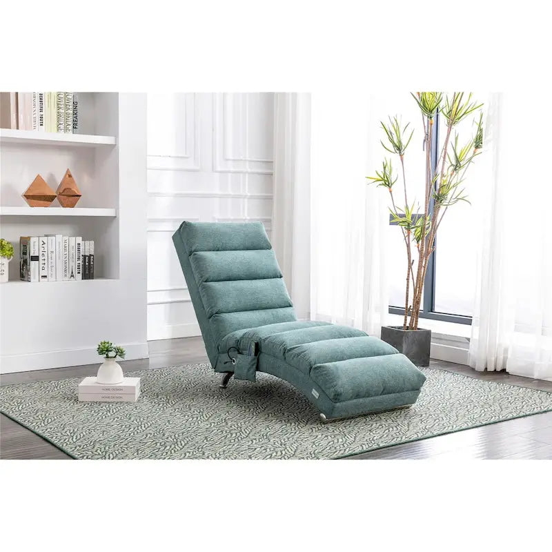Chaise longue inclinable en lin multicolore – Simple, 11 coloris