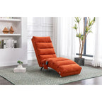 Chaise longue inclinable en lin multicolore – Simple, 11 coloris