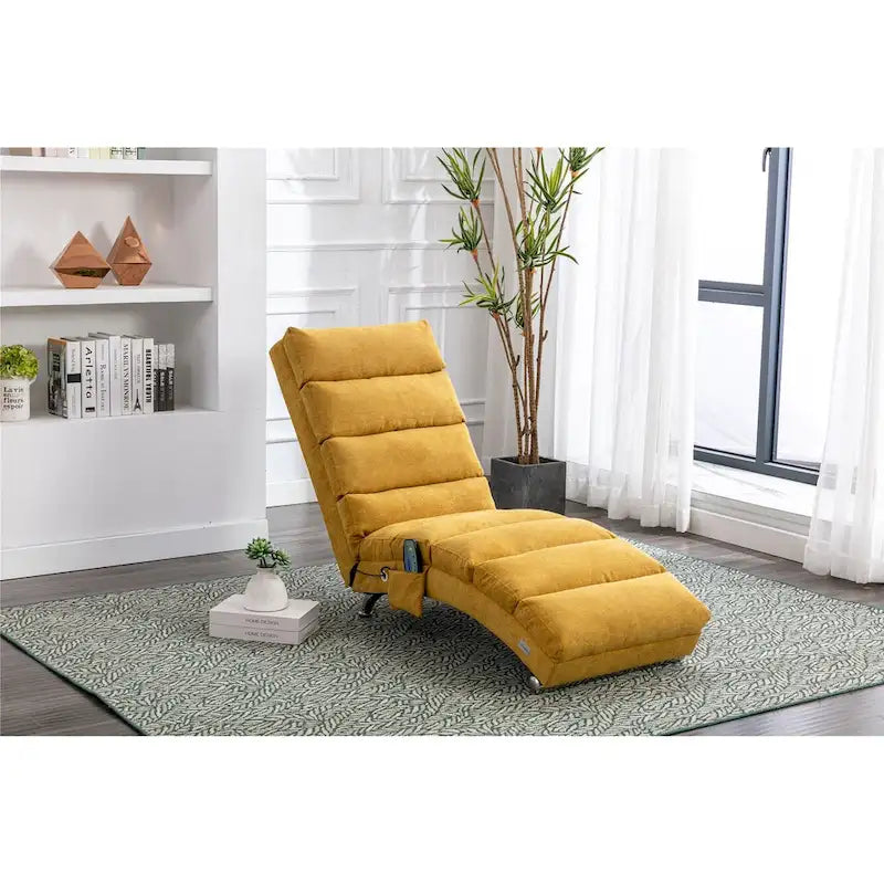Chaise longue inclinable en lin multicolore – Simple, 11 coloris