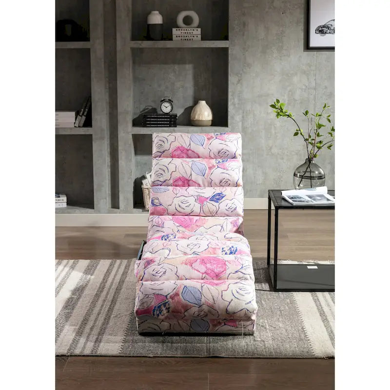 Chaise longue inclinable en lin multicolore – Simple, 11 coloris