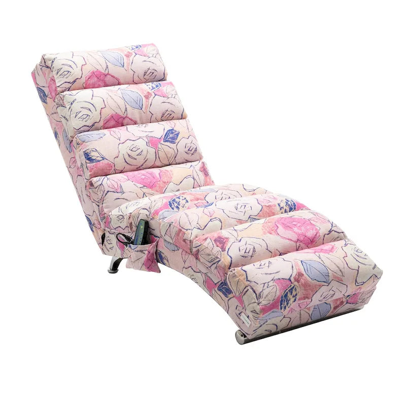 Chaise longue inclinable en lin multicolore – Simple, 11 coloris