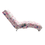 Chaise longue inclinable en lin multicolore – Simple, 11 coloris