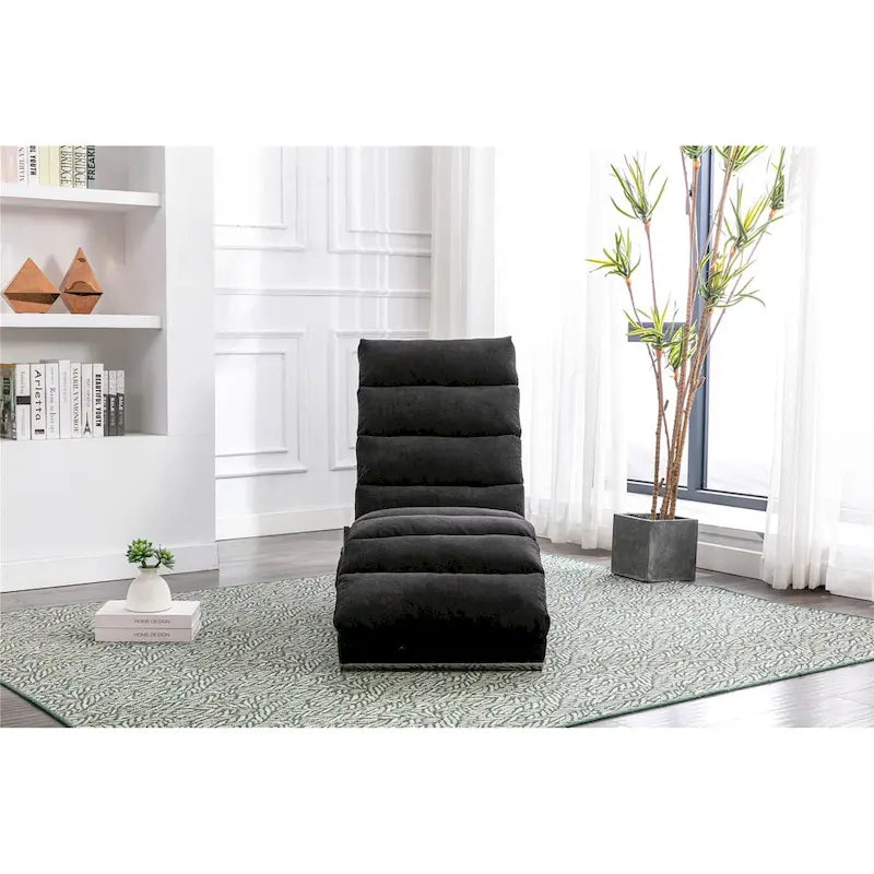 Chaise longue inclinable en lin multicolore – Simple, 11 coloris