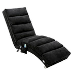 Chaise longue inclinable en lin multicolore – Simple, 11 coloris