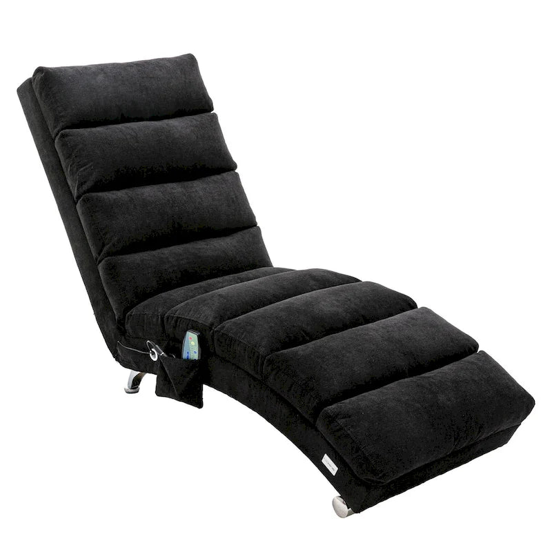Chaise longue inclinable en lin multicolore – Simple, 11 coloris