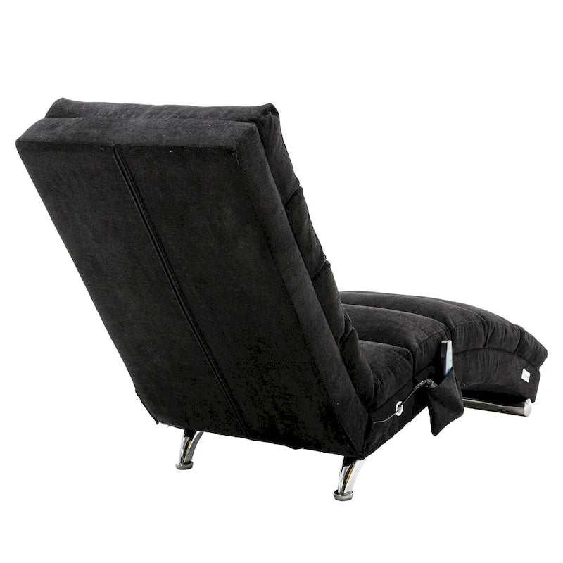 Chaise longue inclinable en lin multicolore – Simple, 11 coloris